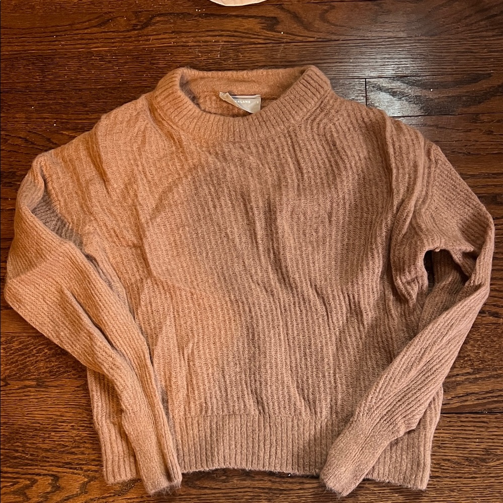 EVERLANE ALPACA MERINO WOOL COCOON CREW SWEATER. SMALL
